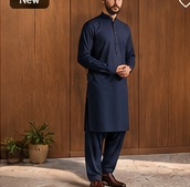 Navy Blue Shalwar Kameez Fabric